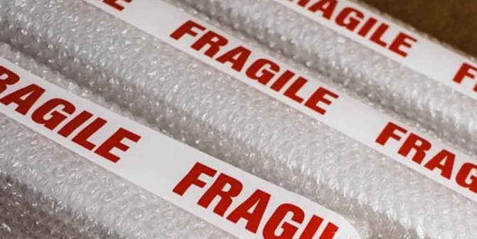 A parcel being posted by Royal Mail
