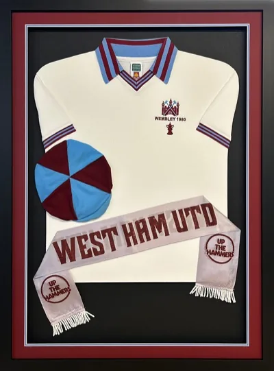 Framed West Ham United shirt