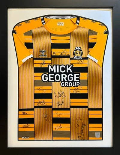 Framed Cambridge United football shirt